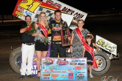 Eagle-09-07-14-498-Brian-Brown-with-2014-Miss-Nebraska-Cup-Jen-Harder-along-with-2014-Mini-Miss-Nebraska-Cup-Ellen-Jesina-and-Kaylyn-Harrill-and-flagman-Billy-Lloyd-JoeOrthPhoto