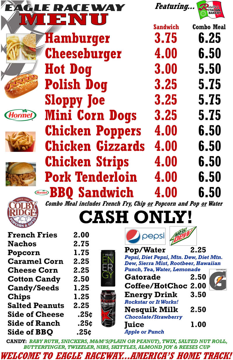 Concession Stand Menu Template