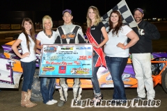 Eagle-05-08-15-436-Trent-Roth-and-Miss-Ne-Cup-Jen-Harder-and-Miss-Eagle-Raceway-finalist-Zoe-Dalton-Sidney-Brummer-Robyn-Burnison-with-flagman-Billy-Lloyd-JoeOrthPhotos