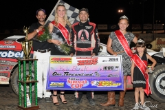 Eagle-09-07-14-526-Kyle-Berck-with-2014-Miss-Nebraska-Cup-Jen-Harder-along-with-2014-Mini-Miss-Nebraska-Cup-Ellen-Jesina-and-Kaylyn-Harrill-and-flagman-Billy-Lloyd-JoeOrthPhoto